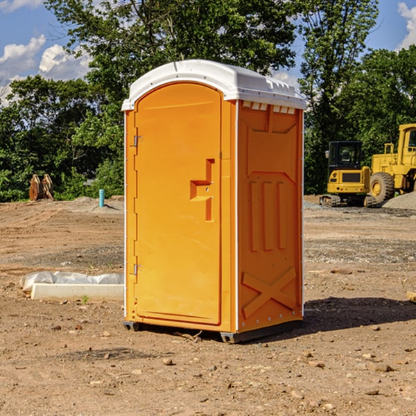 how often are the porta potties cleaned and serviced during a rental period in Shell Valley